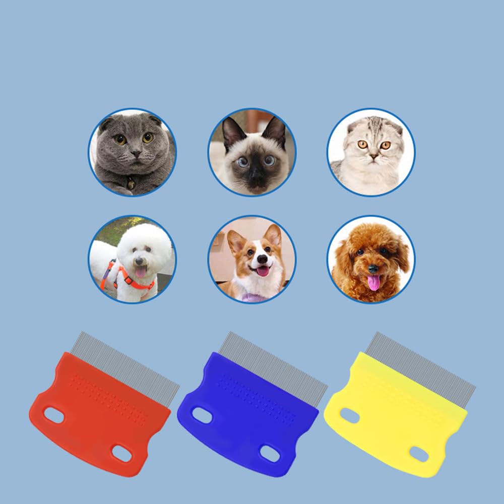 Hundebürste, Haustier-Verlustkamm, Flohkamm, Flohentfernung, Fellpflegekamm für langes Haar, Hunde, Katzen, Haustiere, Blau, modisches Design