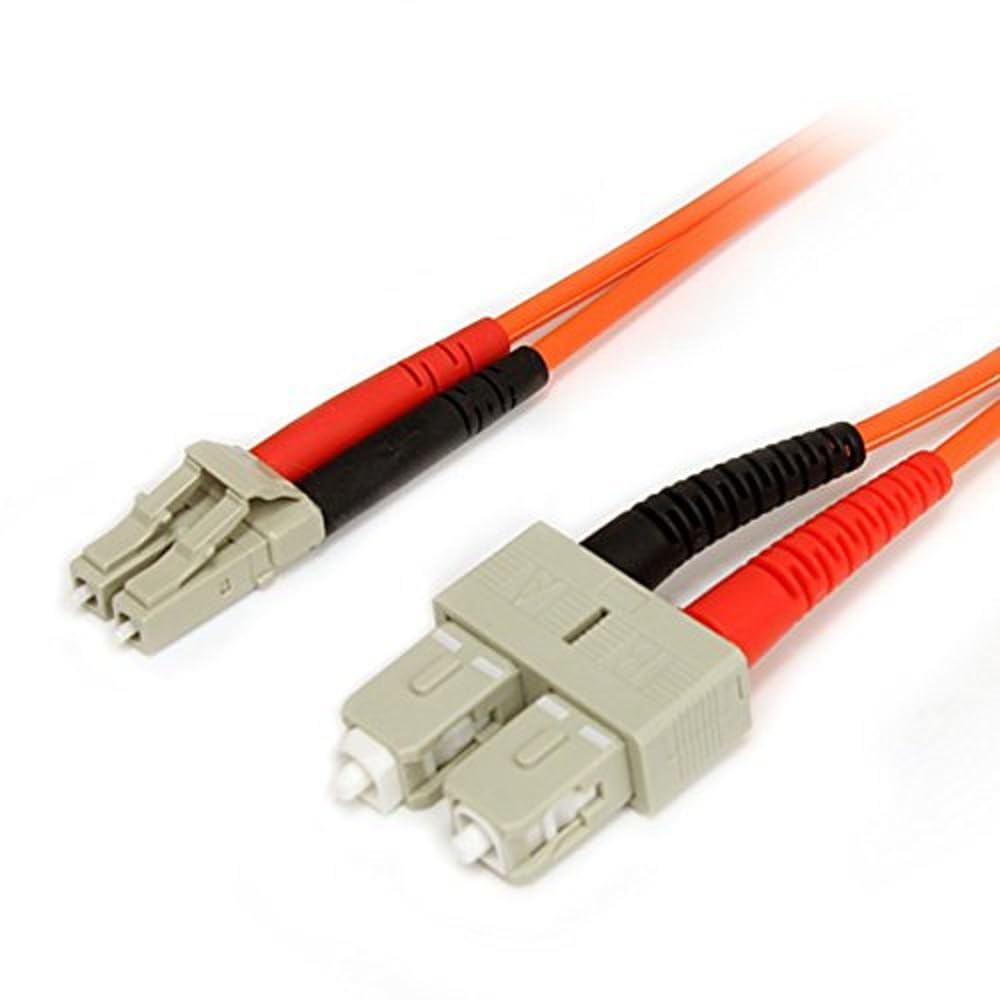 StarTech.com 2m Fiber Optic Cable - Multimode Duplex 62.5/125 - LSZH - LC/SC - OM1 - LC to SC Fiber Patch Cable (FIBLCSC2)