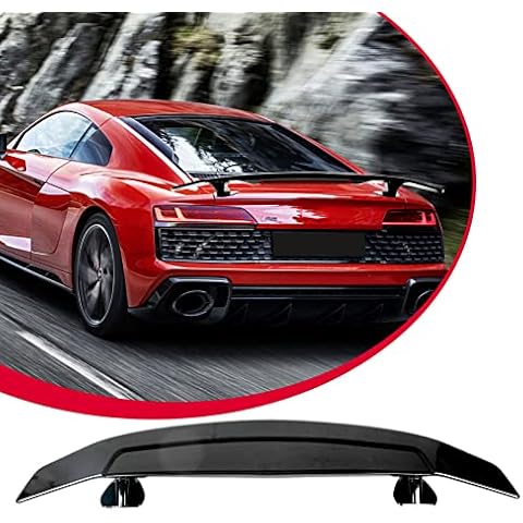 Acmex 46Inch Universal Rear Spoiler, JDM Style ABS Racing Spoiler Wing Lightweight, Gloss Black Rear Trunk Spoiler Wing Lid Tail Deck Weatherproof Spoiler with Accessories Kit (Gloss Black)… Cover