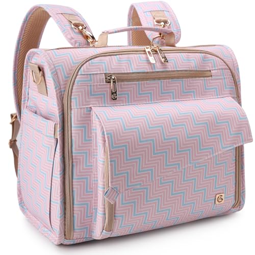 Image of ALLCAMP Diaper Backpack, Waterproof Large Capacity Baby Bag, Multi-Function Nappy Bag with Stroller Hooks, Convertible Tote