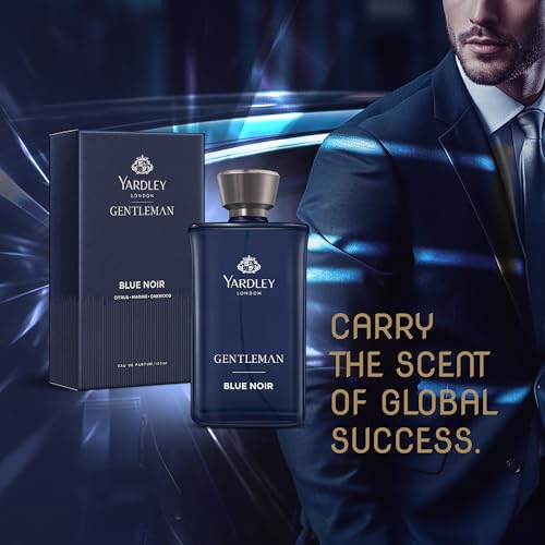 Image of Yardley London Blue Noir | Eau De Parfum | Long Lasting International Perfume for Man | Citrus Marine Oakwood Fragrance | Upto 15% dosage | 100ml EDP| Ideal Gift for Man