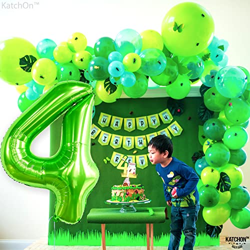 Image of KatchOn Light Green Number 4 Balloons 40 Inch, 4 Birthday Decorations
