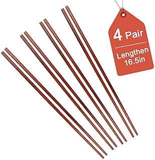 16.5"Extra Long Chopsticks GAKA Lengthened Wooden Chopsticks For Noodles Kitchen Cooking Frying Super