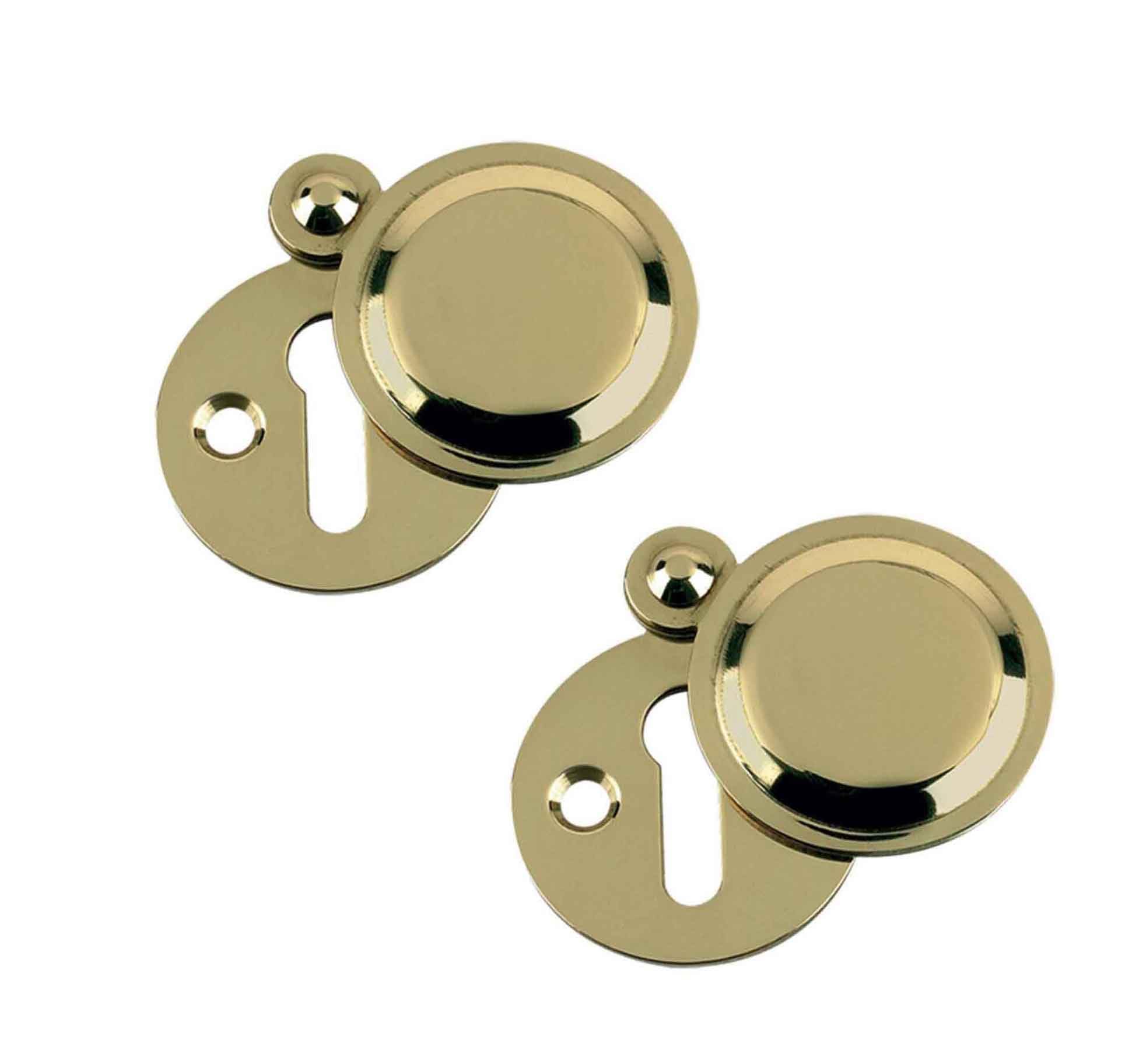 Stormguard Keyhole Cover Escutcheon Covered Plate Draught Excluder Lock Cover Victorian (2, Gold)