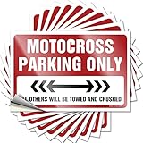 Motocross Parking Only Cool Room Stuff Inspirational - Sticker Door Waterproof Decal(6X9CM)