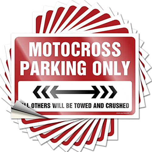 Motocross Parking Only Cool Room Stuff Inspirational - Sticker Door Waterproof Decal(6X9CM)