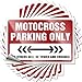 Motocross Parking Only Cool Room Stuff Inspirational - Sticker Door Waterproof Decal(6X9CM)