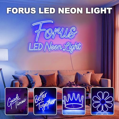 Image of Forus 35 Meter LED Neon Strip Light - Blue, Flexible Waterproof Cuttable Rope Lights, Indoor Outdoor Diwali Decorative Lighting, Shop Decoration, Cove Lighting, Hotel Decorations, 6-Months Warranty