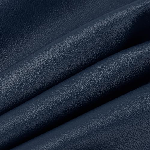 Tissu en cuir PU bleu nuit pour reliure de livre d'or et artisanat