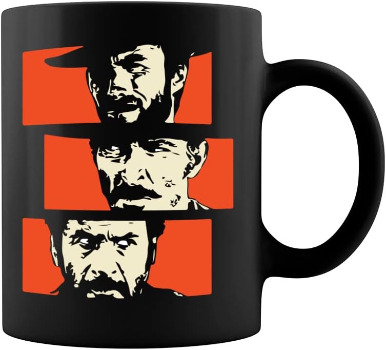The Good, The Bad and The Ugly Ceramic Coffee Mug Tea Cup (11oz, Black)