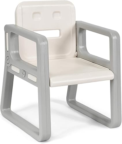 Miniatura 7 de Costzon Juego de mesa y silla para niños, mesa de actividades para niños y 2 sillas con estante de almacenamiento para artes infantiles,