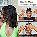 Afro Kinkys Bulk Human Hair -100% Real Human Hair for Mini Twist, Braiding, Loc Extensions & Crochet, Kinky Curly Hair Bundles, Natural Afro Bulk for Dreadlocks(1B, 12Inch) (1B, 12 Inch(Pack of 1))