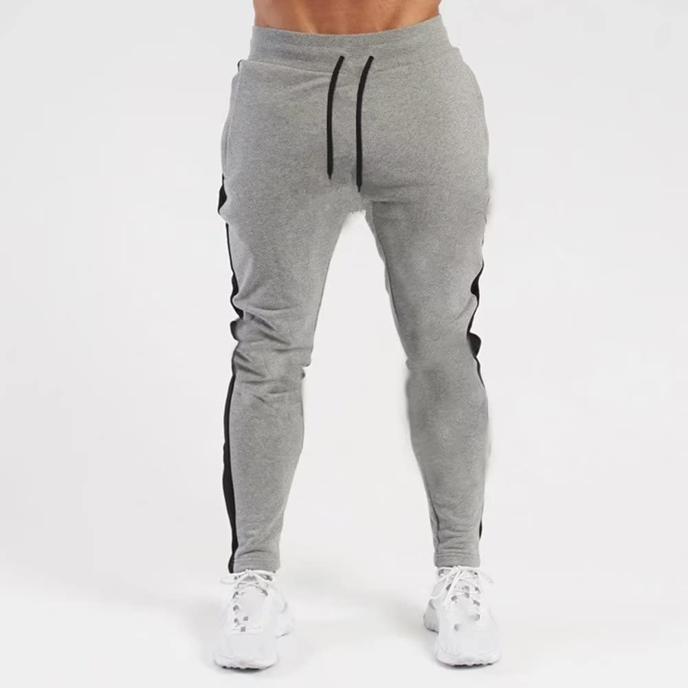 Pantaloni Jogger Uomo Pantaloni della Tuta Pantaloni Sportivi Pantaloni da Allenamento Elasticizzati con Tasche, Confezione da 2