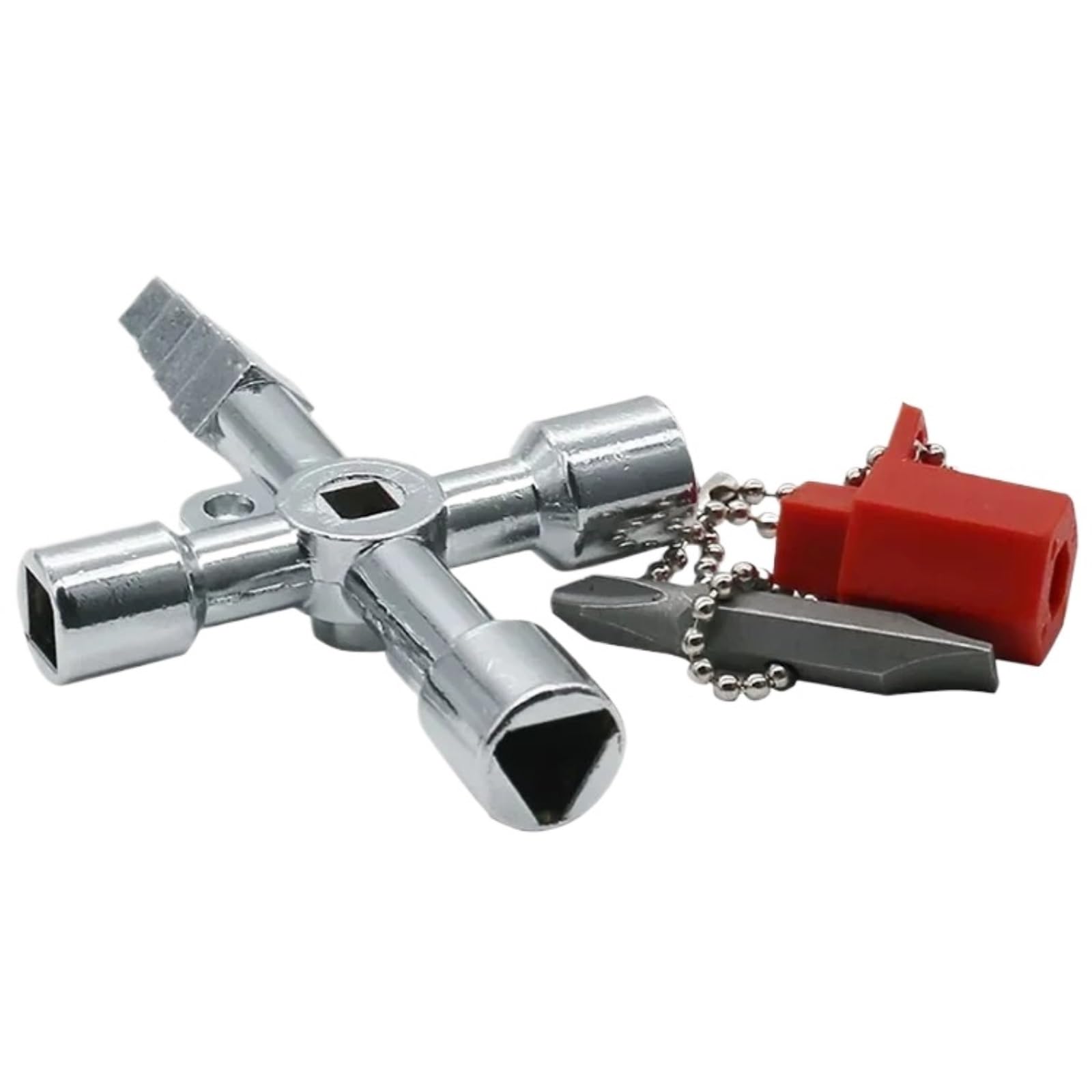 Lajhdcg 1Pc Universal Cross Square Triangle Key Wrench Zinc Alloy Electrical Cabinet Elevator Lift Switch Mini Tools Durable Compact
