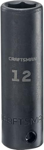 CRAFTSMAN Zócalo de impacto, profundo, SAE, 3/8 pulg. Drive, 12MM (CMMT15901)
