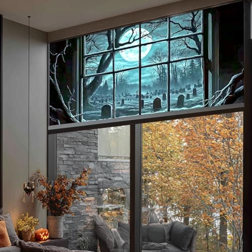 Film para ventana de Halloween estilo vitrales 39.3x17.7 in miniatura 5
