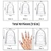 Frienda 40 Pieces Guitar Fingertip Protectors Silicone Finger Guards Anti-slip Finger Protection Covers Caps for Stringed Instruments Guitar Mandolin Bass Counting Sewing, 5 Sizes