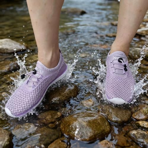 Image of DOUSSPRT Women's Water Shoes Quick Dry for Beach Swim Pool Fishing | Adult Breathable Summer Walk Aqua Sandals for River Athletic Boating Kayaking Diving Sport