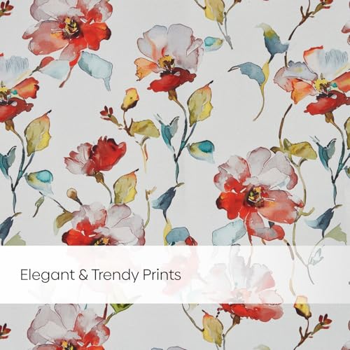 Image of haus & kinder Blackout Window Curtains 5 Feet Long Pack of 2 Window Curtains, 5 Feet Curtains for Window, 100% Room Darkening (Petal Garden, 114x152 CM)