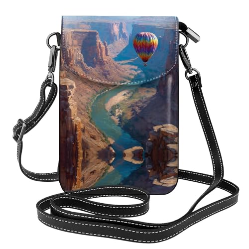Petit sac à bandoulière en cuir pour téléphone portable 19,3x12,4 cm idéal camping et voyage