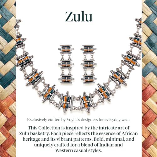 Image of Voylla Zulu Neema Enameled Ear Cuff