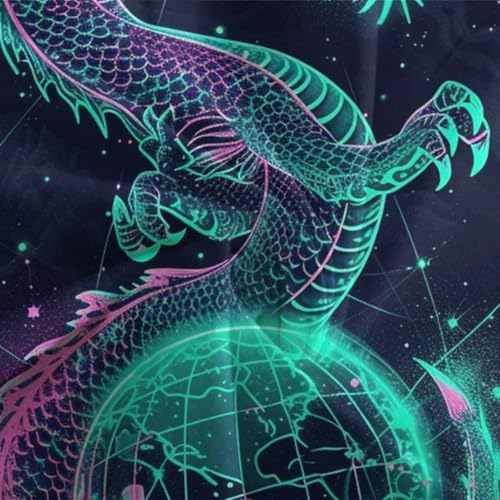 Ensemble de literie dragon 3D housse de couette microfibre super king - 7