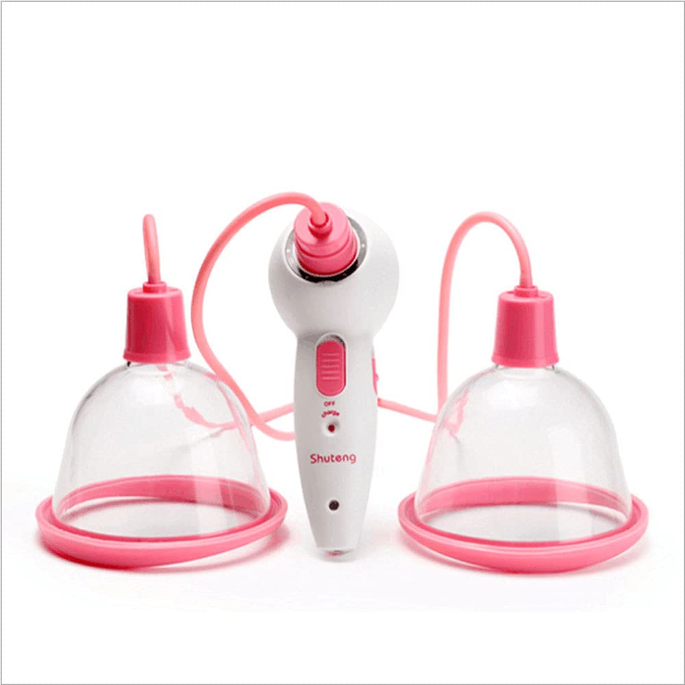 Coffre Beauty Agrandissement Machine Pompe à Vide Coupe du Masseur électrique pour Femme, pour la dysplasie de Sein, Les Seins Plats, Les Seins affaissés,Double Cup,CD