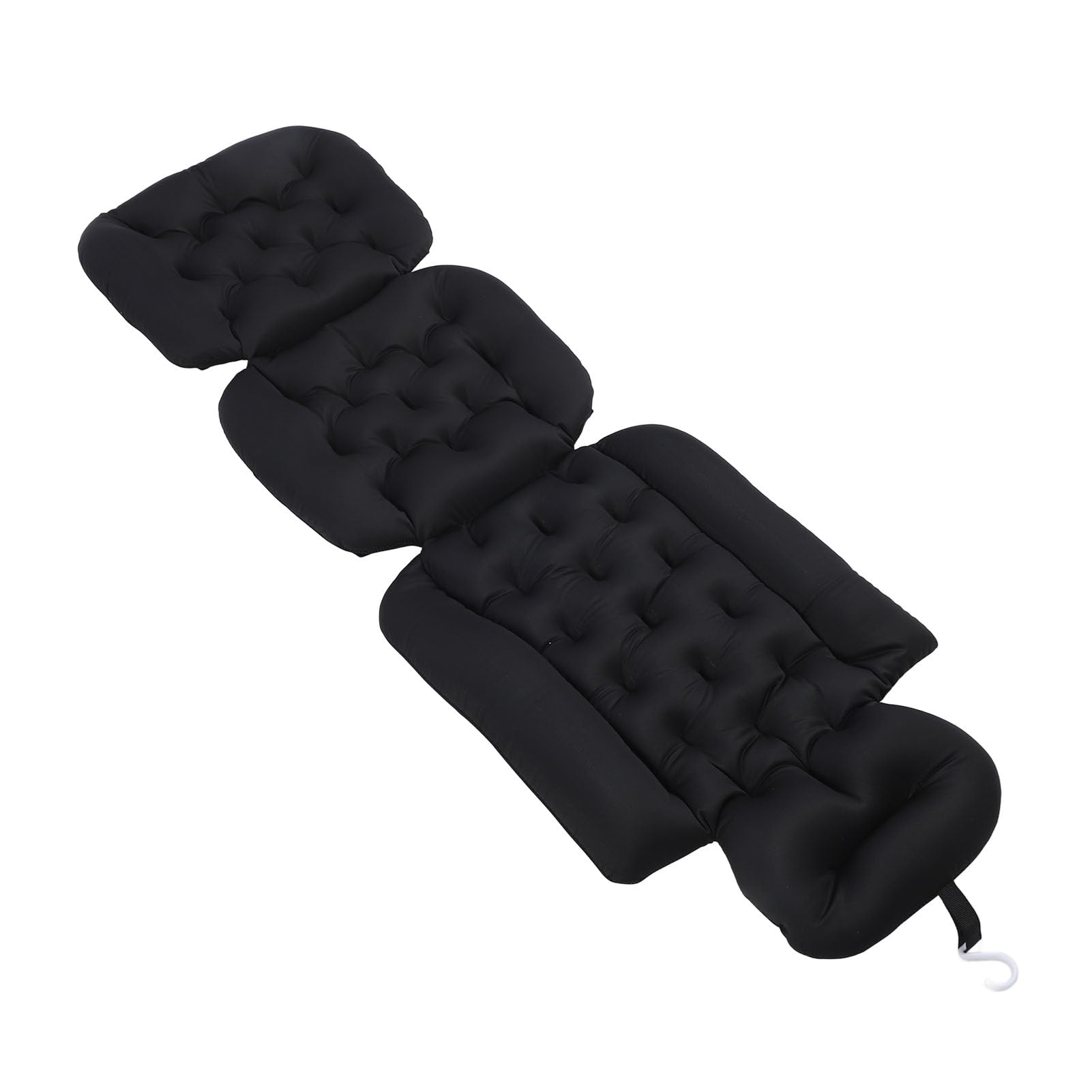 Cuscino da Bagno per Tutto il Corpo, Cuscino per Vasca da Bagno con Ventose Antiscivolo, for Adulti (BLACK)