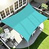 ECOOPTS 14x14 HDPE Sun Shade Sail Rectangle Canopy Shades for Outdoor Patio Pergola Cover Blockage 95% UV ResistantTurquoise