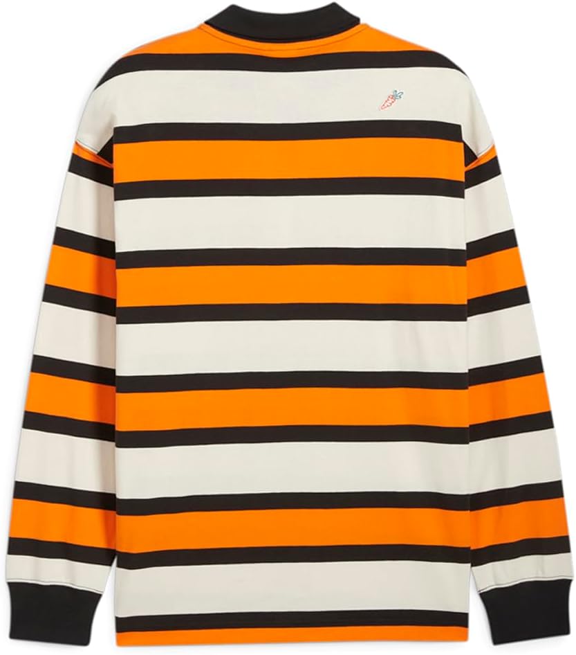 PUMA Mens X Carrots Collared Long Sleeve Shirt Casual Tops Casual - Orange, White