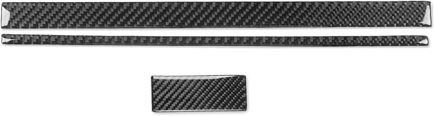 Real Black Carbon Fiber Car Co-Pilot Dashboard Panel/Glove Box Handle Soft Sticker Set Compatible with Jeep Compass 2009-2016 Patriot 2009-2017[Sport/Latitude/Limited] Auto Interior Accessories