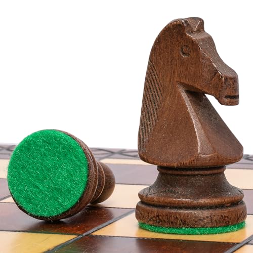 Juego de ajedrez Husaria de madera talla grande artesanal miniatura 5