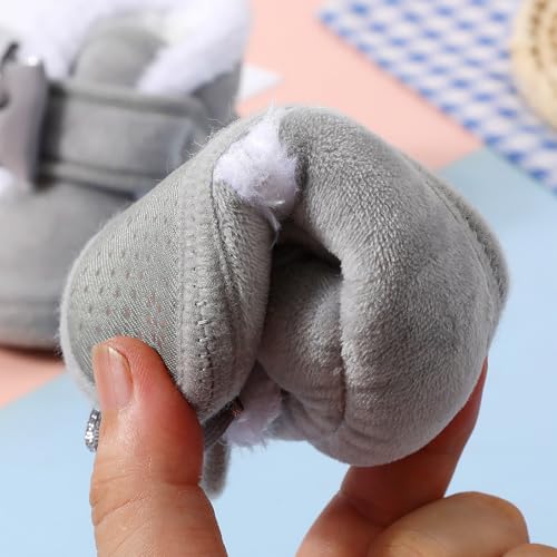 IWIHMIV Infant Winter Shoes Soft Sole Non Slip Floor Socks Shoes for Baby Comfortable Ankle Boots for Walking3
