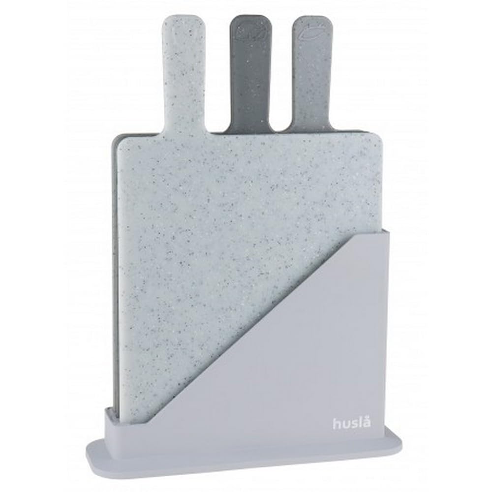HUSLA Tablas para picar Juego de 3 tablas de cortar de plástico con soporte