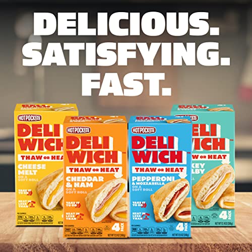 Hot Pockets Deliwich Cheddar Ham And Cheese Sandwiches, 12.9 Oz #TOP7