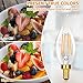 GoBright Dimmable E12 Candelabra LED Light Bulbs 40W Equivalent, 2700K Soft Warm White Chandelier Light Bulbs, 4W 460 LM Flame Tip Candle Light Bulbs, 12-Pack