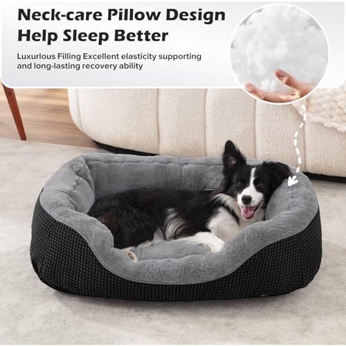 Image of INVENHO Large Dog Beds Large Sized, Washable Orthopedic Warming Soft Sleeping Durable with Anti-Slip Bottom