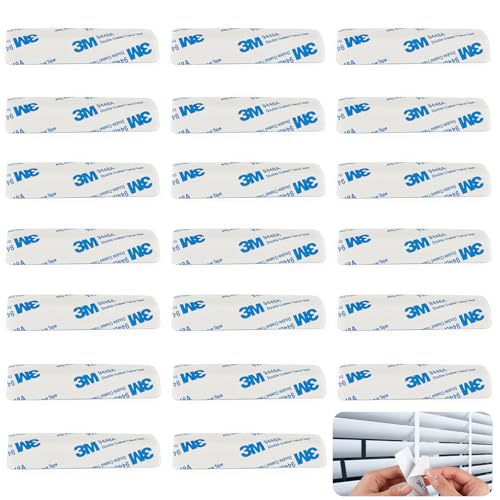 20 Pcs Horizontal Blind Repair Tabs, Vertical Blind Replacement Slats, White Blind Repair Kit for Vertical Blind Slats
