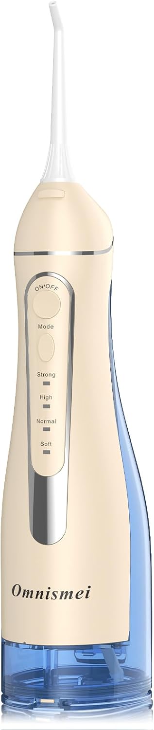 Water Flossers for Teeth, 300ML Cordless Portable Electric Water Flosser, 4 Modes Oral Irrigator, Waterproof Rechargeable Water Dental Floss for Deep Cleaning, Plaque Remover,Braces Home Travel Use