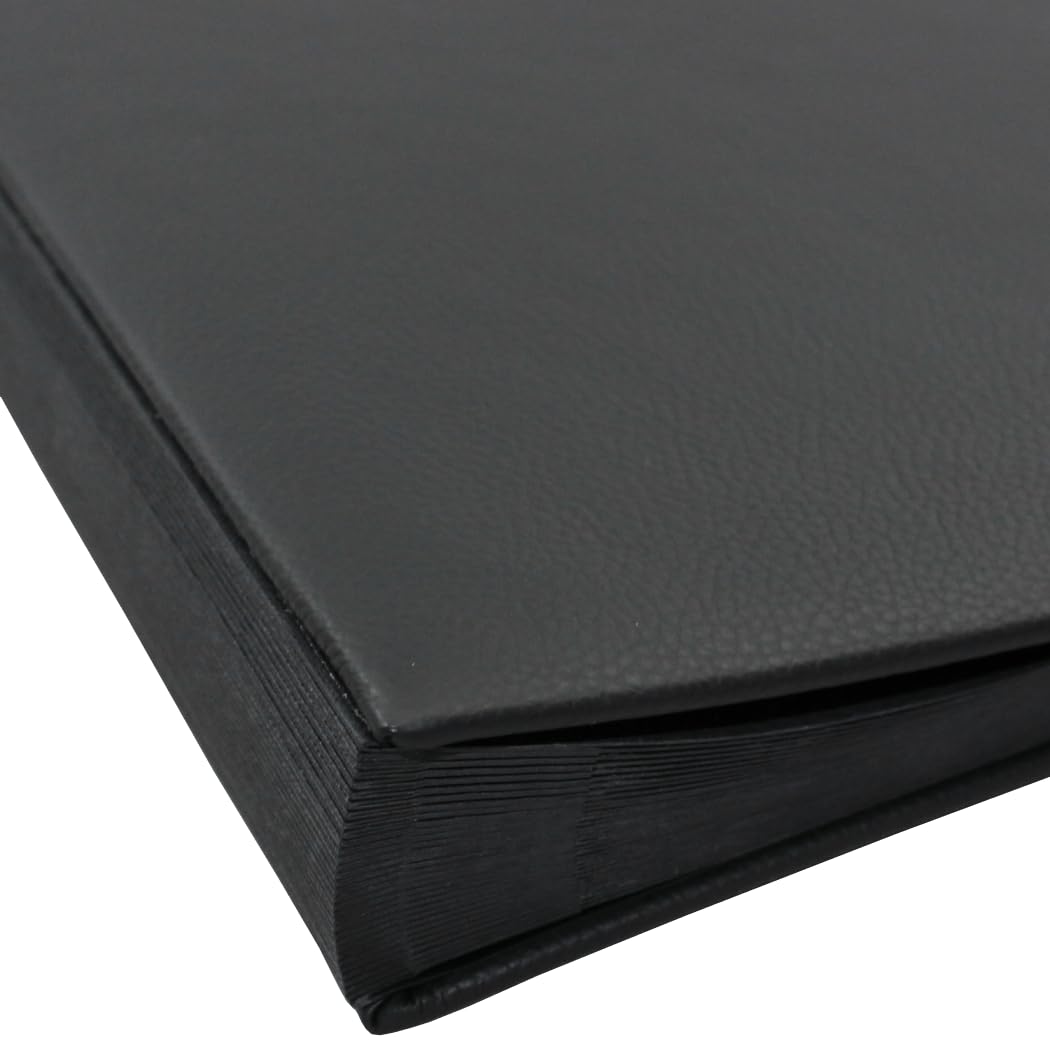 Raccoglitore con registro 1-31, pelle bovina grana nera, adatto per DIN A4, copertina morbida con dorso elastico, divisori in cartone nero con fori di visualizzazione