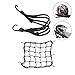 Red Elástica Moto 40 X 40cm + Correa de Casco Cuerda Elástica con Gancho Pulpo Moto Equipaje Pulpos Elasticos Transporte Para Bicicleta Moto Portaequipajes trasero Negro
