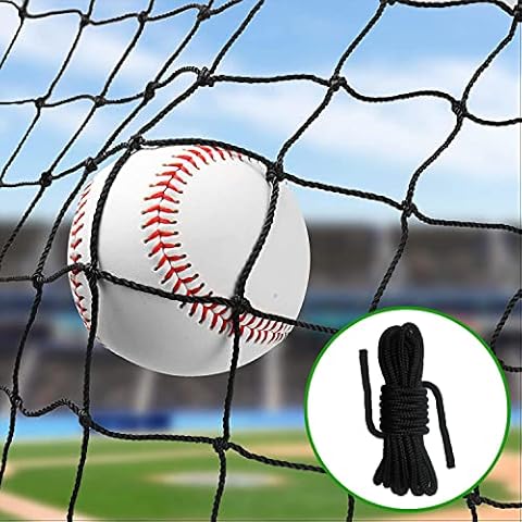Wiseek 10'x20' Baseball Softball Backstop Nets, Heavy Duty Baseball Netting Ball Stop Netting #18 Nylon Sport Netting Barrier Cover