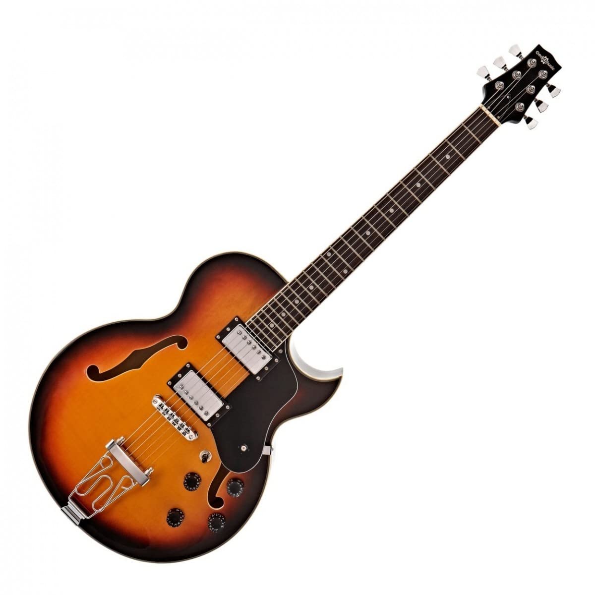 Gear4music Chitarra jazz semi acustica Hollowbody con borsa da concerto e cavo