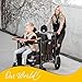 Keenz VYOO Stroller Wagon with Canopy - Foldable Design for Easy Storage, 5 Seating Positions for Kids, Enhanced Child Safety, All-Terrain Mobility, 4-Passangers, Black