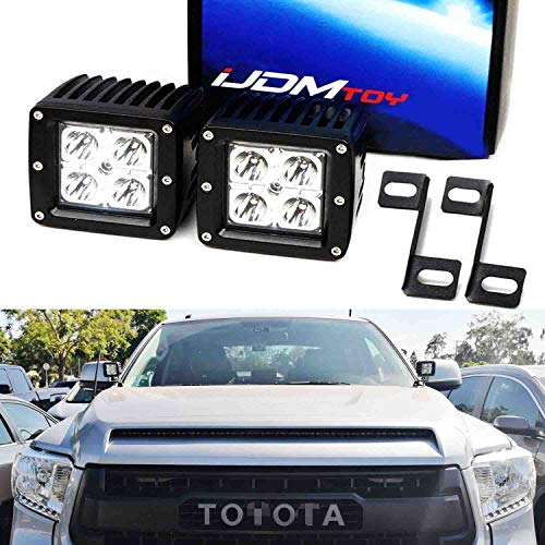 iJDMTOY A-Pillar LED Pod Light Kit Compatible With 2007-up Toyota Tundra, Includes (2)