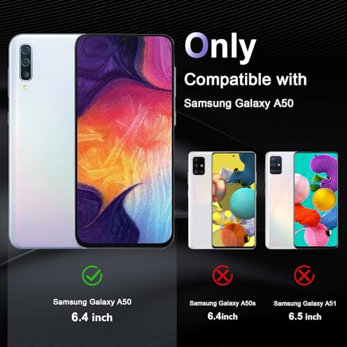 Image of Case for Samsung Galaxy A50, Military Grade Drop Protection Phone Case, Yellowing Resistant, Anti-Scratch Hard PC Back, Shockproof Hard Ultra-Thin Protective Cover, Clear