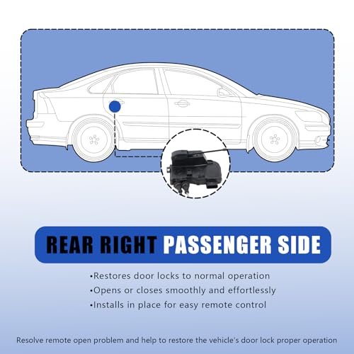Image of Door Lock Actuator Rear Right Passenger Side 81420-0W000 | Compatible with 2010-2012 Hyundai Santa Fe