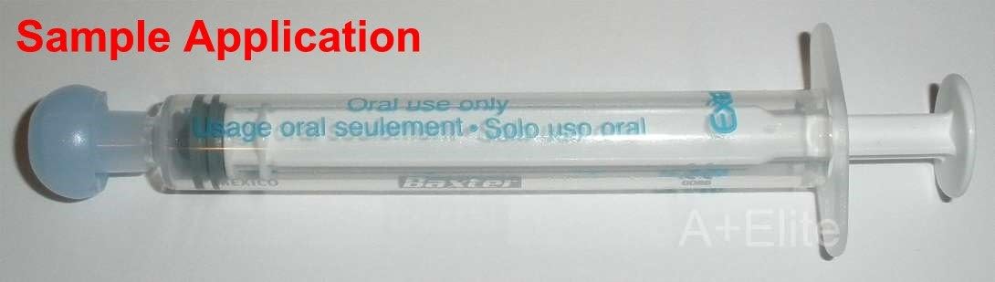 BAXA ExactaMed Oral Liquid Medication Syringe 3cc/3mL 100/PK Clear Medicine Dose Dispenser with Cap Exacta-Med Baxter Comar Latex Free