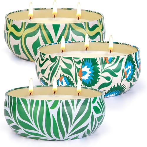 280Std Citronella Kerze Outdoor Groß 3 x 400g Outdoor Kerze Natürliche Sojawachs 8% Citronella Öl XXL Zitronella Kerzen Garten mit 3 Docht Kerzen Set für Garten Terrasse Grill