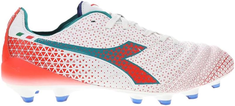 Diadora Brasil Elite Tech GR ITA LPX Men's Firm Ground Soccer Shoes - Made in Italy, Ultra-Soft Premium Leather, Modern Calcio Design, Removable Insole